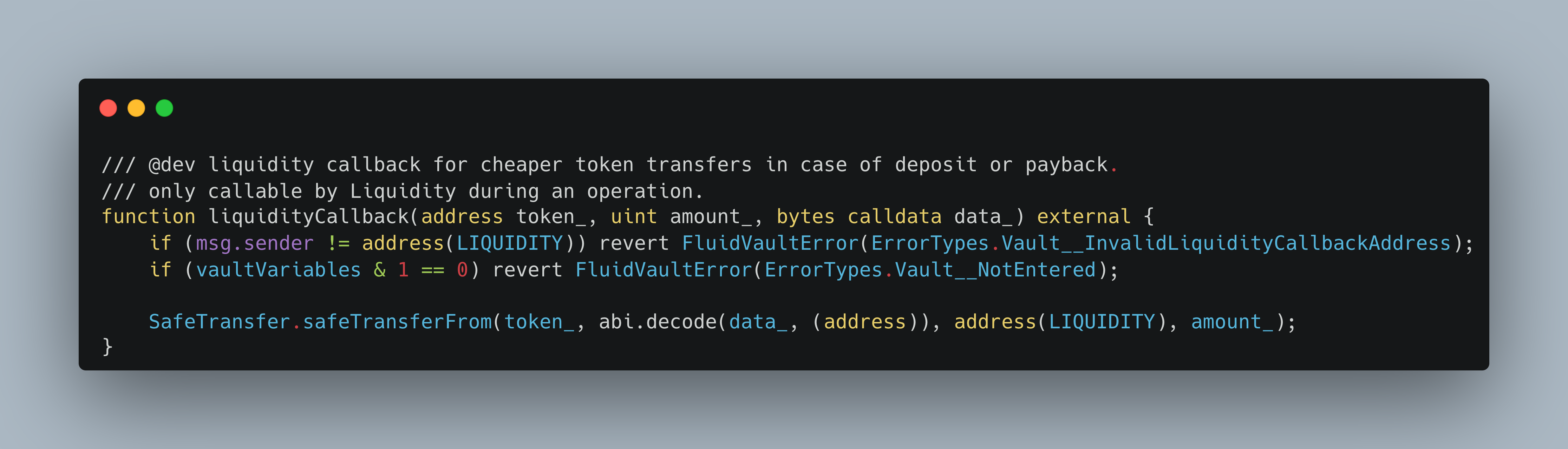 Liquidity layer