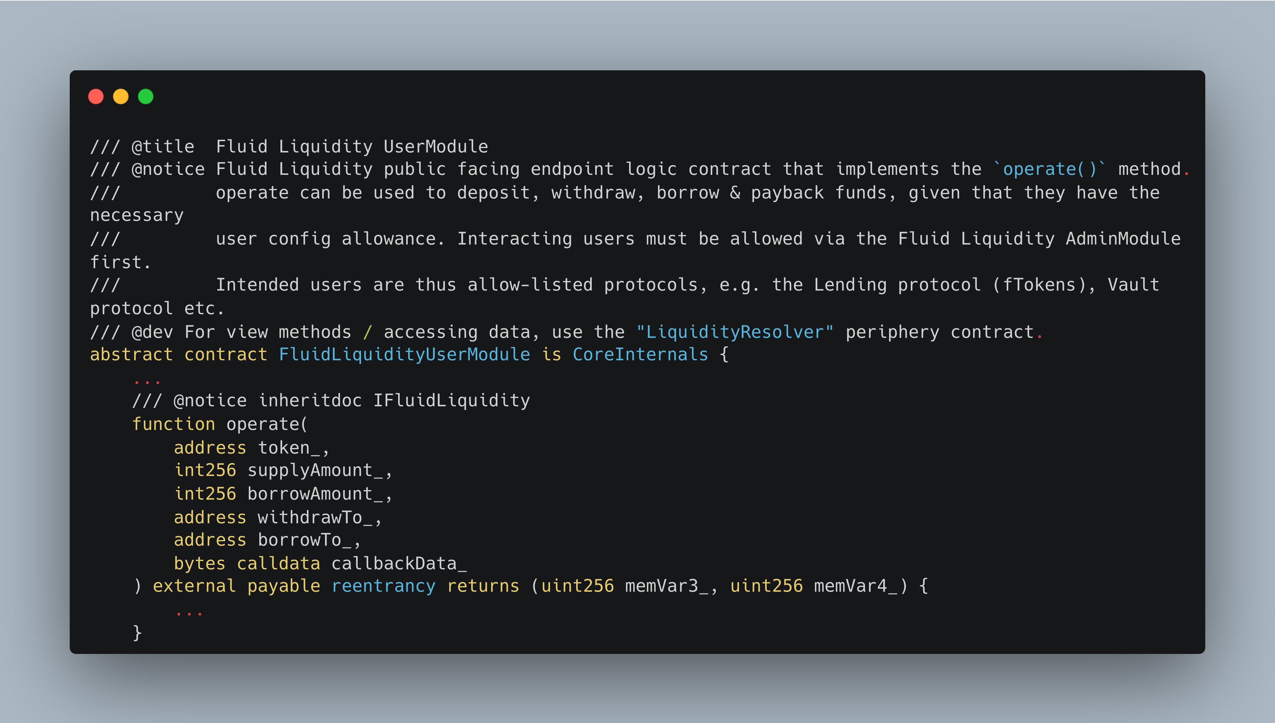 Liquidity layer